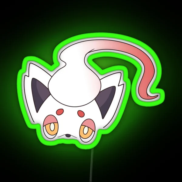 Zorua Ghost Cute Fox Cartoon RGB Neon Sign