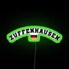 Neon sign of Porsche headquarters in Zuffenhausen, Germany