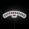 Porsche's Zuffenhausen factory neon sign in vibrant RGB colors