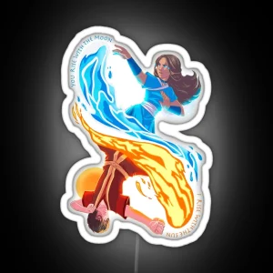 Zuko And Katara Balance Of Elements RGB Neon Sign