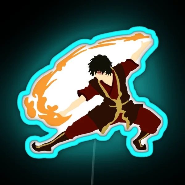 Zuko With Fire RGB Neon Sign