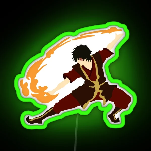 Zuko With Fire RGB Neon Sign