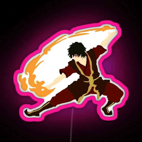 Zuko With Fire RGB Neon Sign