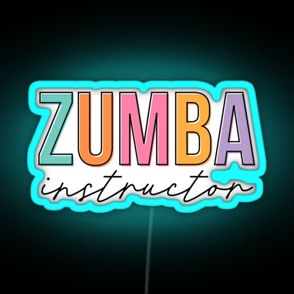 Zumba Instructor Laptop Water Bottle Led Or Magnet Gift RGB Neon Sign