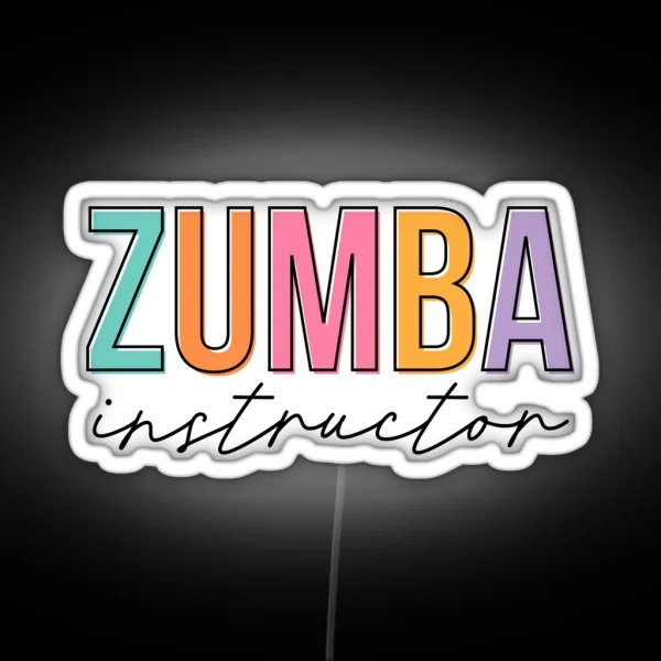 Zumba Instructor Laptop Water Bottle Led Or Magnet Gift RGB Neon Sign