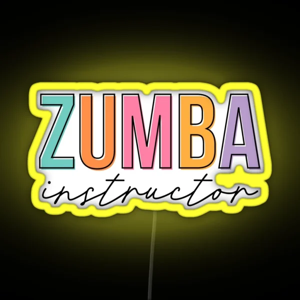 Zumba Instructor Laptop Water Bottle Led Or Magnet Gift RGB Neon Sign