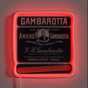 Amaro Gambarotta Old Italian Liquor RGB Neon Sign
