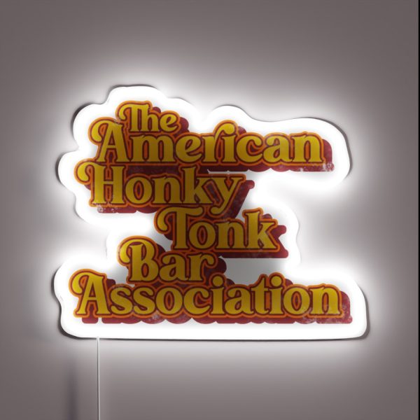American Honky Tonk Bar Assoc Retro Classic RGB Neon Sign