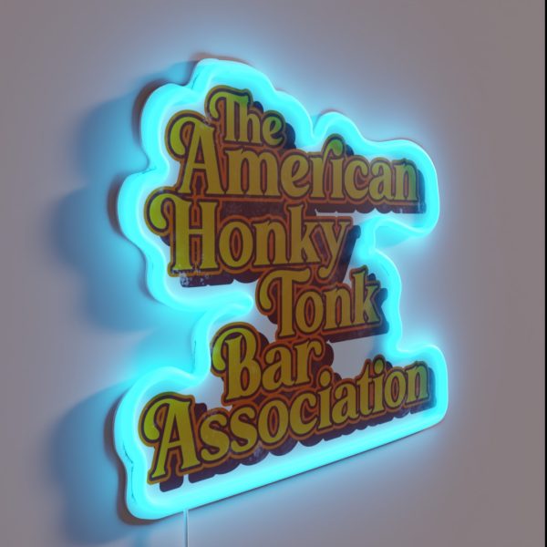 American Honky Tonk Bar Assoc Retro Classic RGB Neon Sign