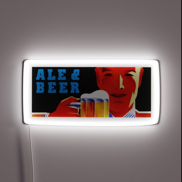 Art Deco Ale And Beer Poster From The 1930 S RGB Neon Sign