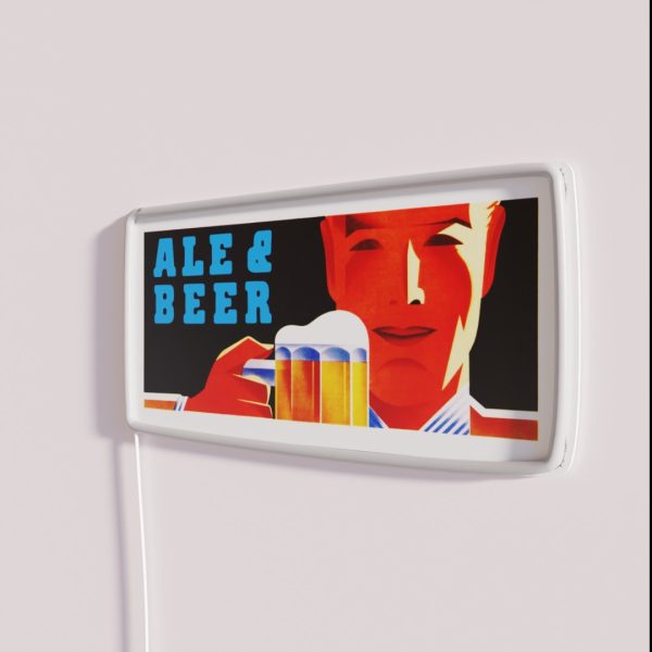 Art Deco Ale And Beer Poster From The 1930 S RGB Neon Sign