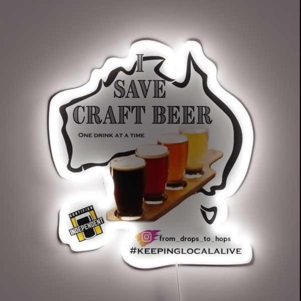 Aussie Craft Beer RGB Neon Sign