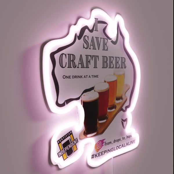 Aussie Craft Beer RGB Neon Sign