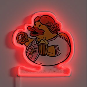 Awesome Rubber I100duck Drinking Beer For Beer Lover RGB Neon Sign