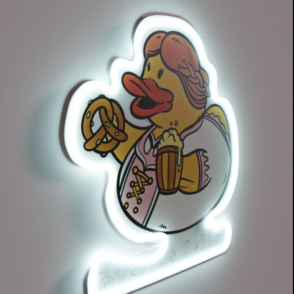 Awesome Rubber I100duck Drinking Beer For RGB Neon Sign