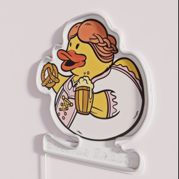 Awesome Rubber I100duck Drinking Beer For RGB Neon Sign