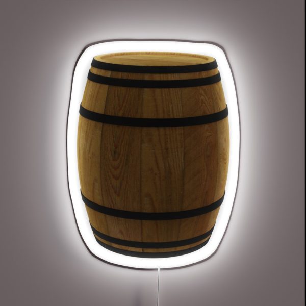 Barrel Wood Barrels Barrel Wine Beer Alcohol RGB Neon Sign