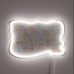 Bartender Cocktail Making Process RGB Neon Sign