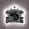 Customizable basement bar decoration with colorful LED beer signs
