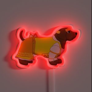 Bavarian Little Girl Dog RGB Neon Sign