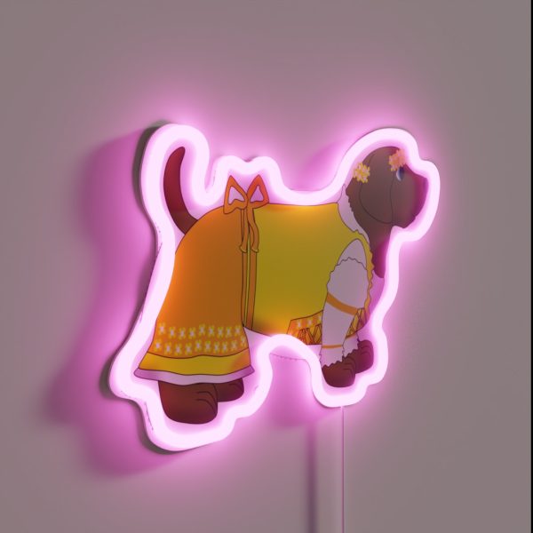 Bavarian Little Girl Dog RGB Neon Sign