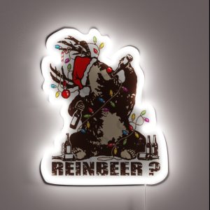 Bear Deer Drunken Reinbeer RGB Neon Sign