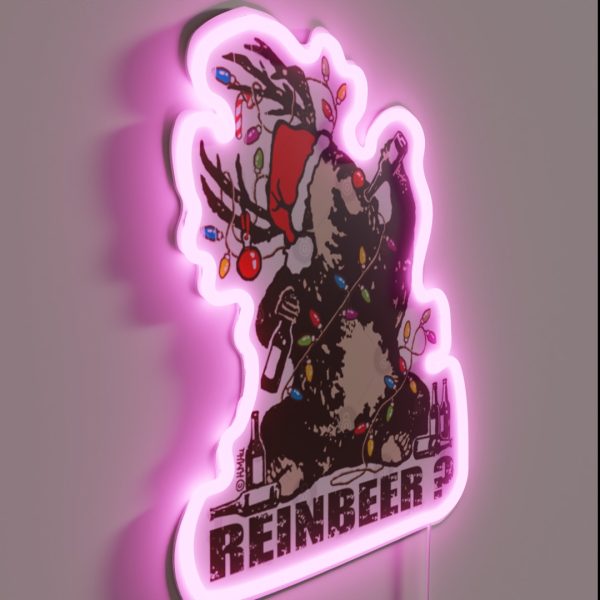 Bear Deer Drunken Reinbeer RGB Neon Sign