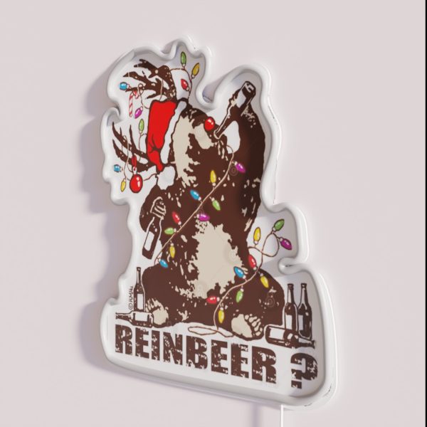 Bear Deer Drunken Reinbeer RGB Neon Sign
