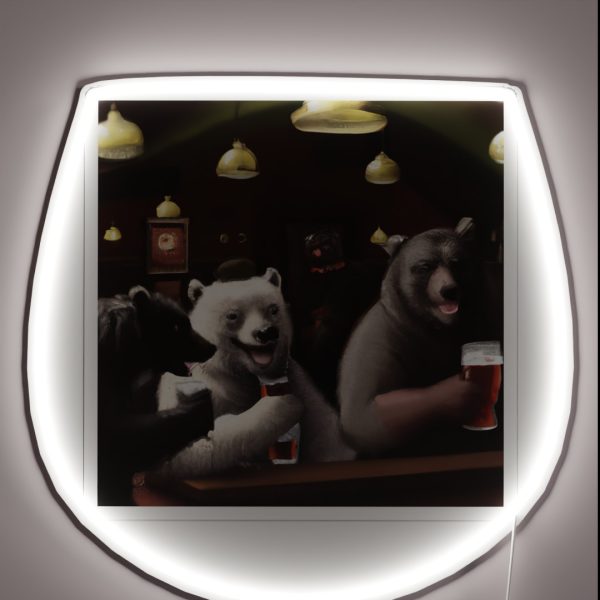 Bear Squad A Night Out At The Pub RGB Neon Sign