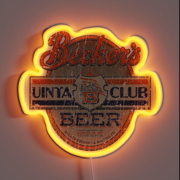 Becker S Uinta Club Beer 1917 RGB Neon Sign