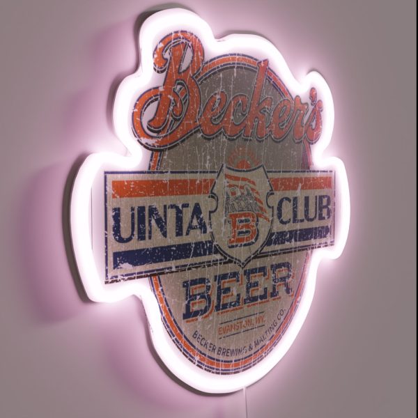 Becker S Uinta Club Beer 1917 RGB Neon Sign