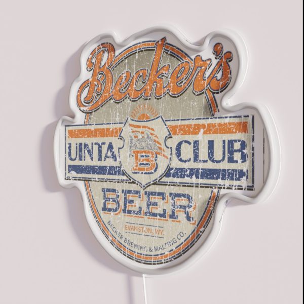 Becker S Uinta Club Beer 1917 RGB Neon Sign