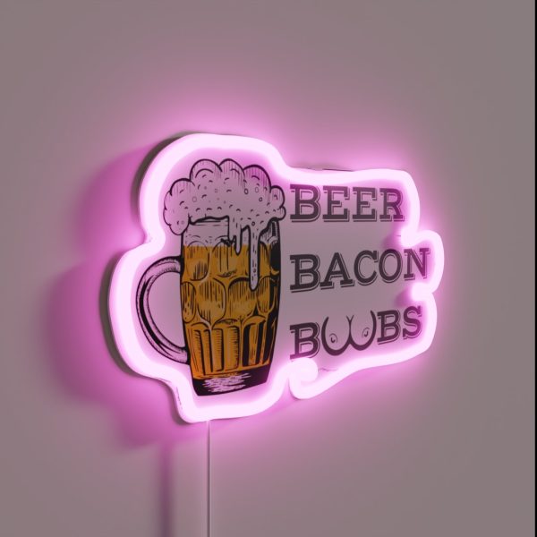 Beer Bacon And Boobs RGB Neon Sign