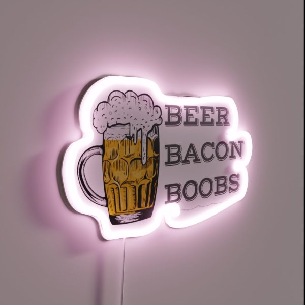 Beer Bacon And Boobs RGB Neon Sign