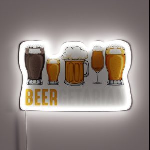 Beer Diet Crafting Fan Drinking Eating Alcohol Lover RGB Neon Sign