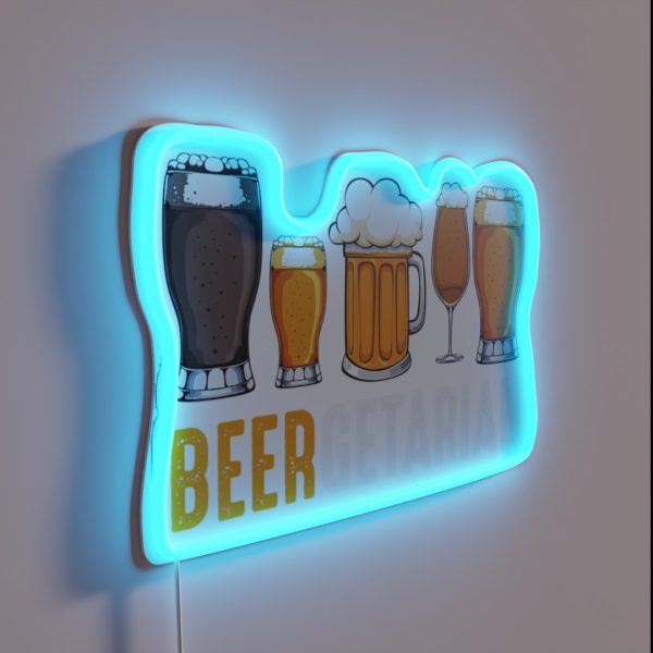 Beer Diet Crafting Fan Drinking Eating Alcohol Lover RGB Neon Sign