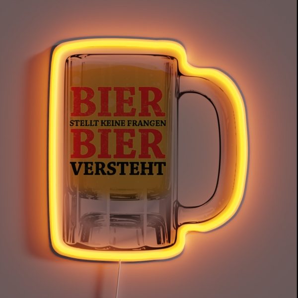 Beer Does Not Ask Questions RGB Neon Sign