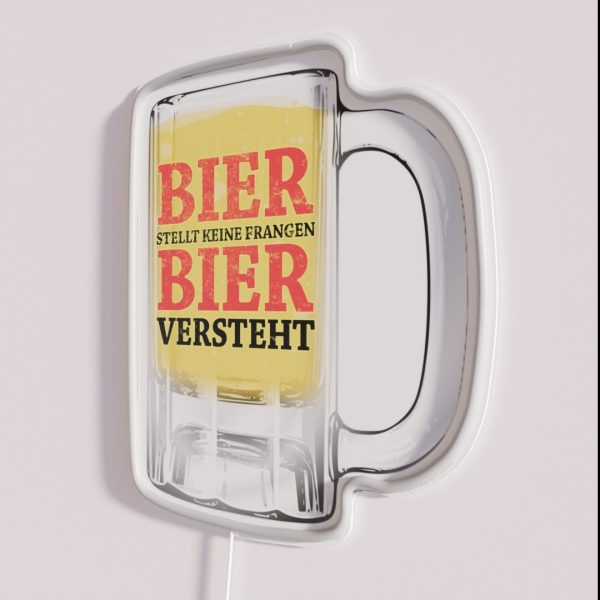 Beer Does Not Ask Questions RGB Neon Sign