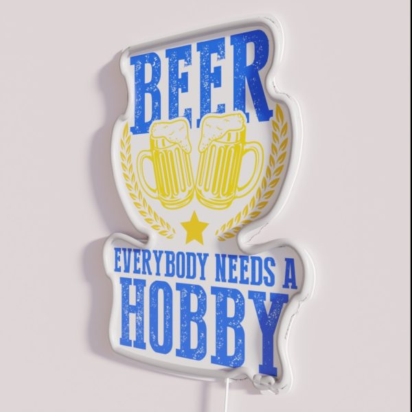 Beer Everybody Needs A Hobby Craft Beer Brewer RGB Neon Sign