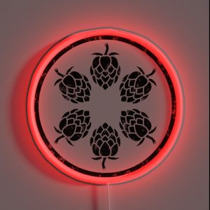 Beer Hops Vintage Black RGB Neon Sign