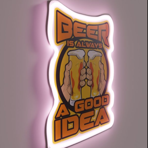 Beer Is A Good Idea RGB Neon Sign