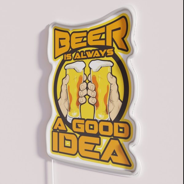 Beer Is A Good Idea RGB Neon Sign