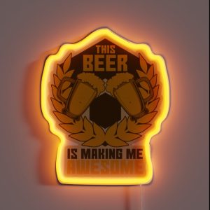 Beer Is Awesome RGB Neon Sign