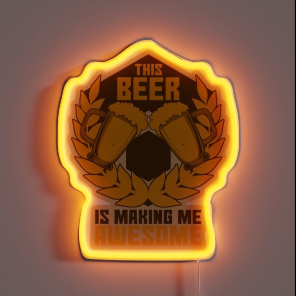 Beer Is Awesome RGB Neon Sign