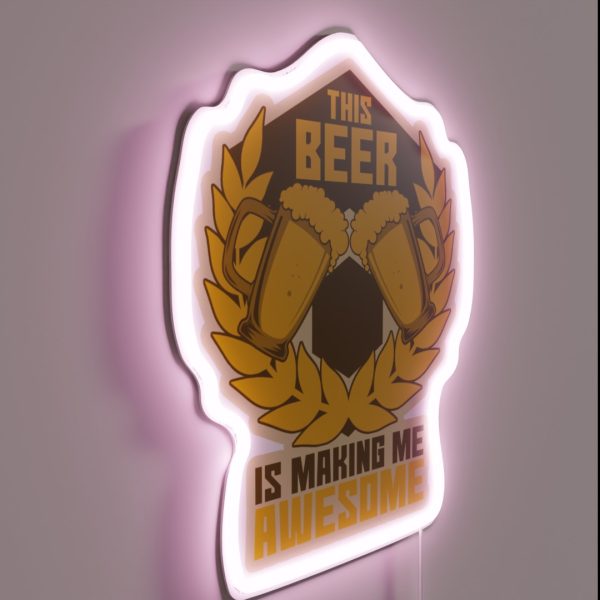 Beer Is Awesome RGB Neon Sign