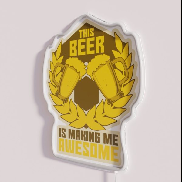 Beer Is Awesome RGB Neon Sign