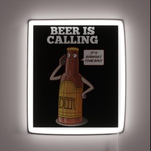 Beer Is Calling It S Brewski Time Bro RGB Neon Sign