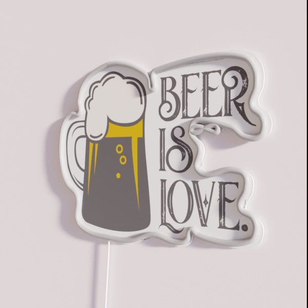 Beer Is Love RGB Neon Sign