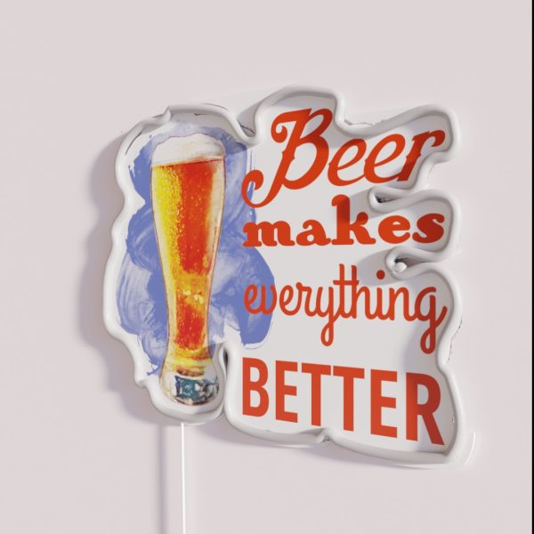 Beer Makes Everything Better RGB Neon Sign