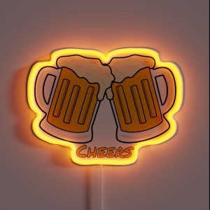 Beer Mug Cheers Cheers RGB Neon Sign